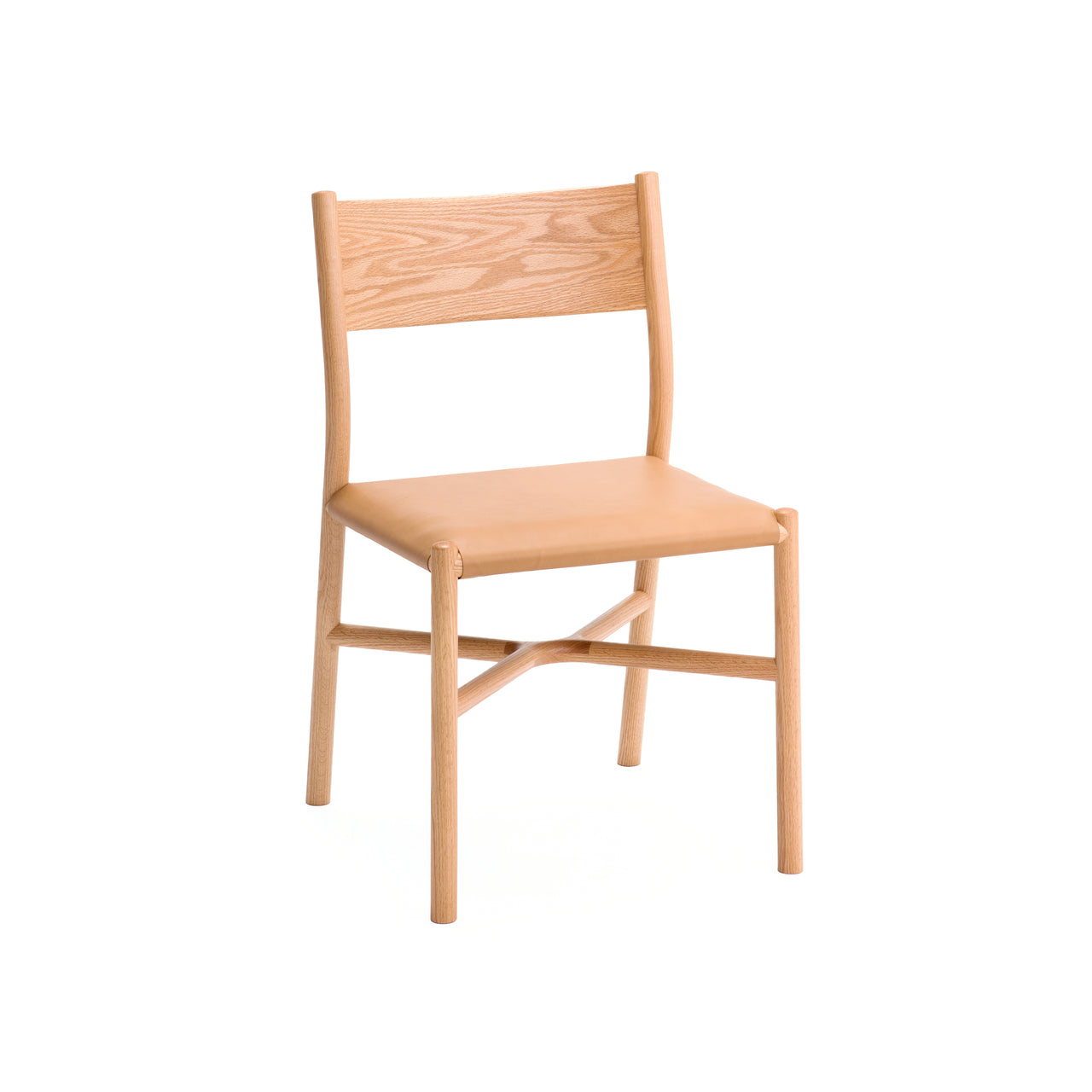 Ariake Chair: Upholstered + Natural Oak + Fibre Natural