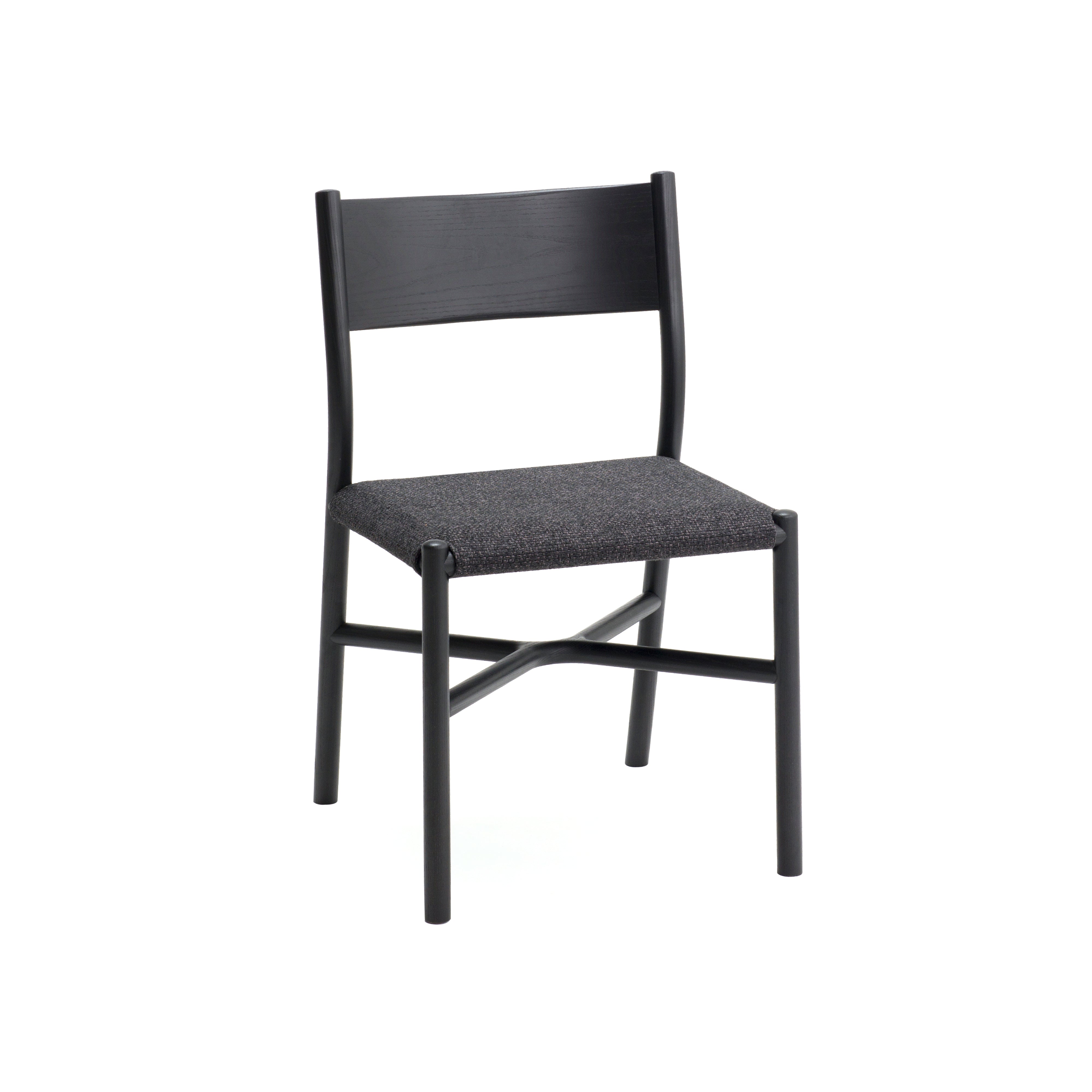 Ariake Chair: Upholstered + Sumi Ash + Baton B-CGR