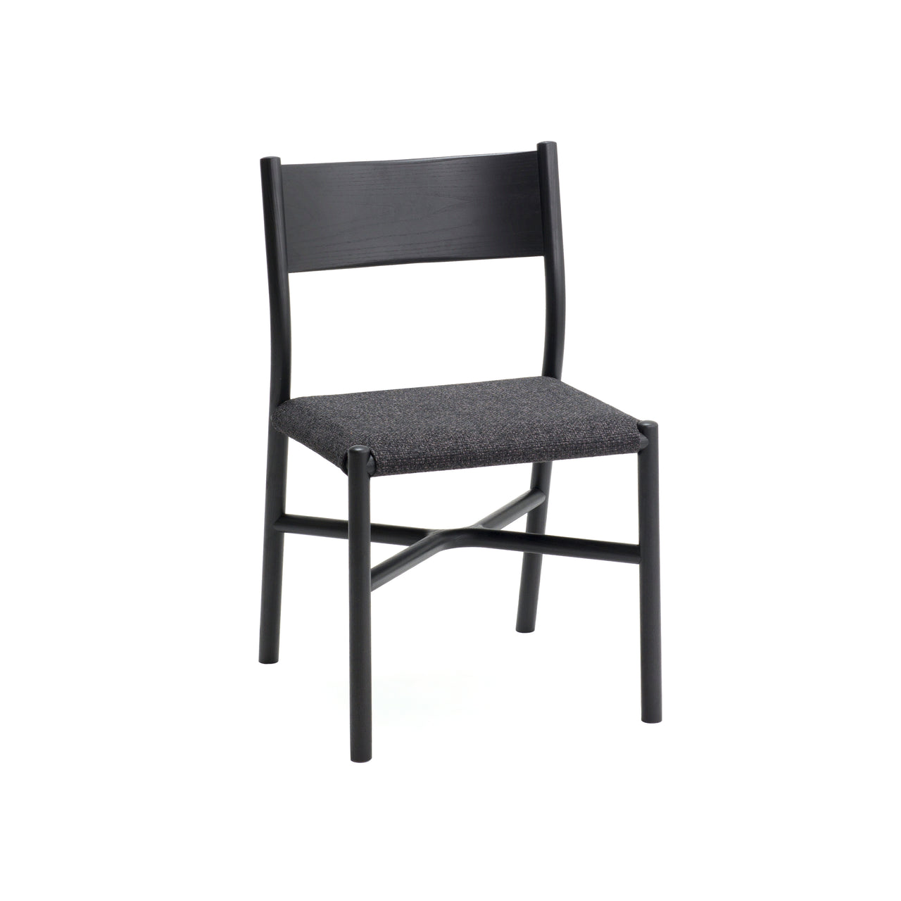 Ariake Chair: Upholstered + Sumi Ash + Baton B-CGR