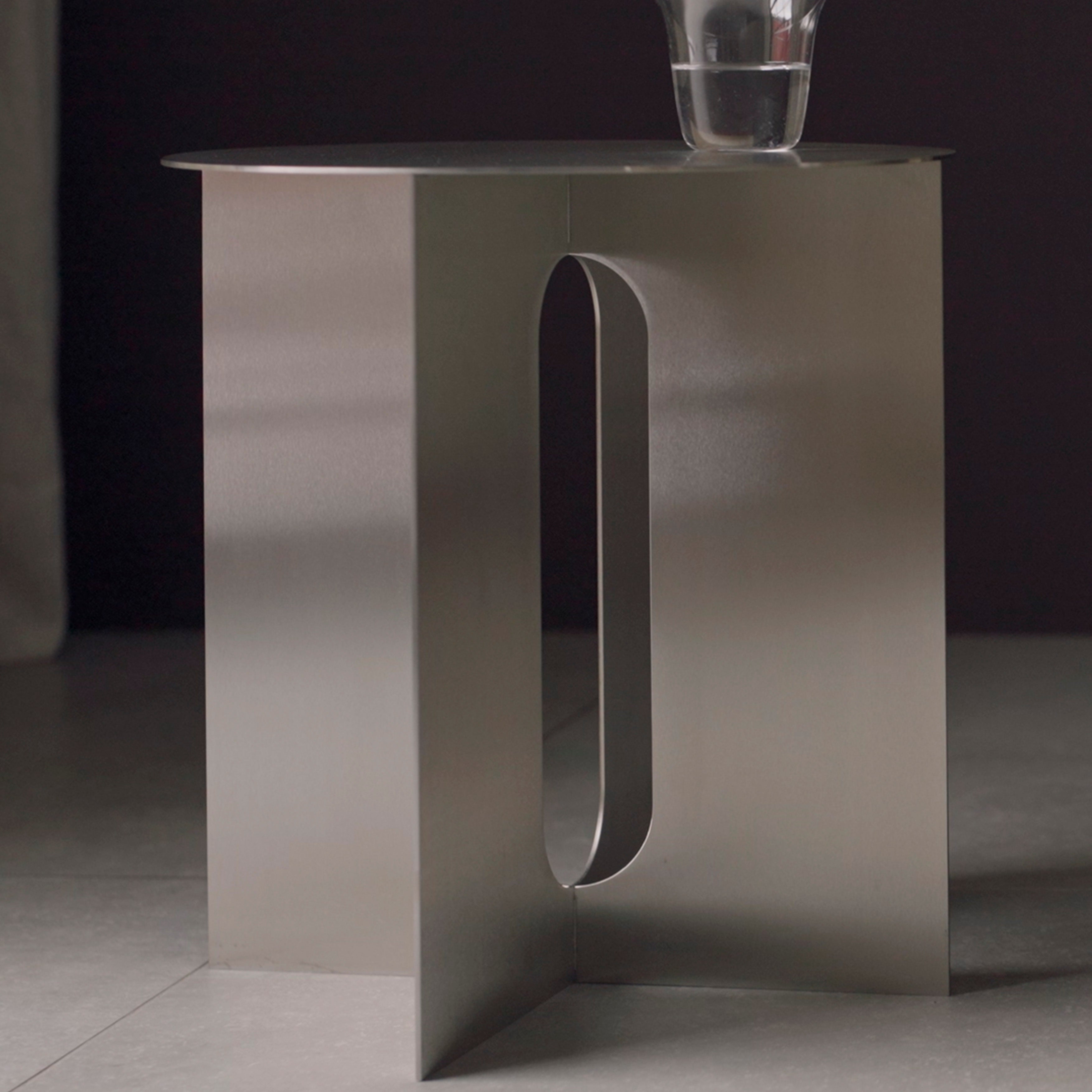 Androgyne Side Table: Steel - Quick Ship