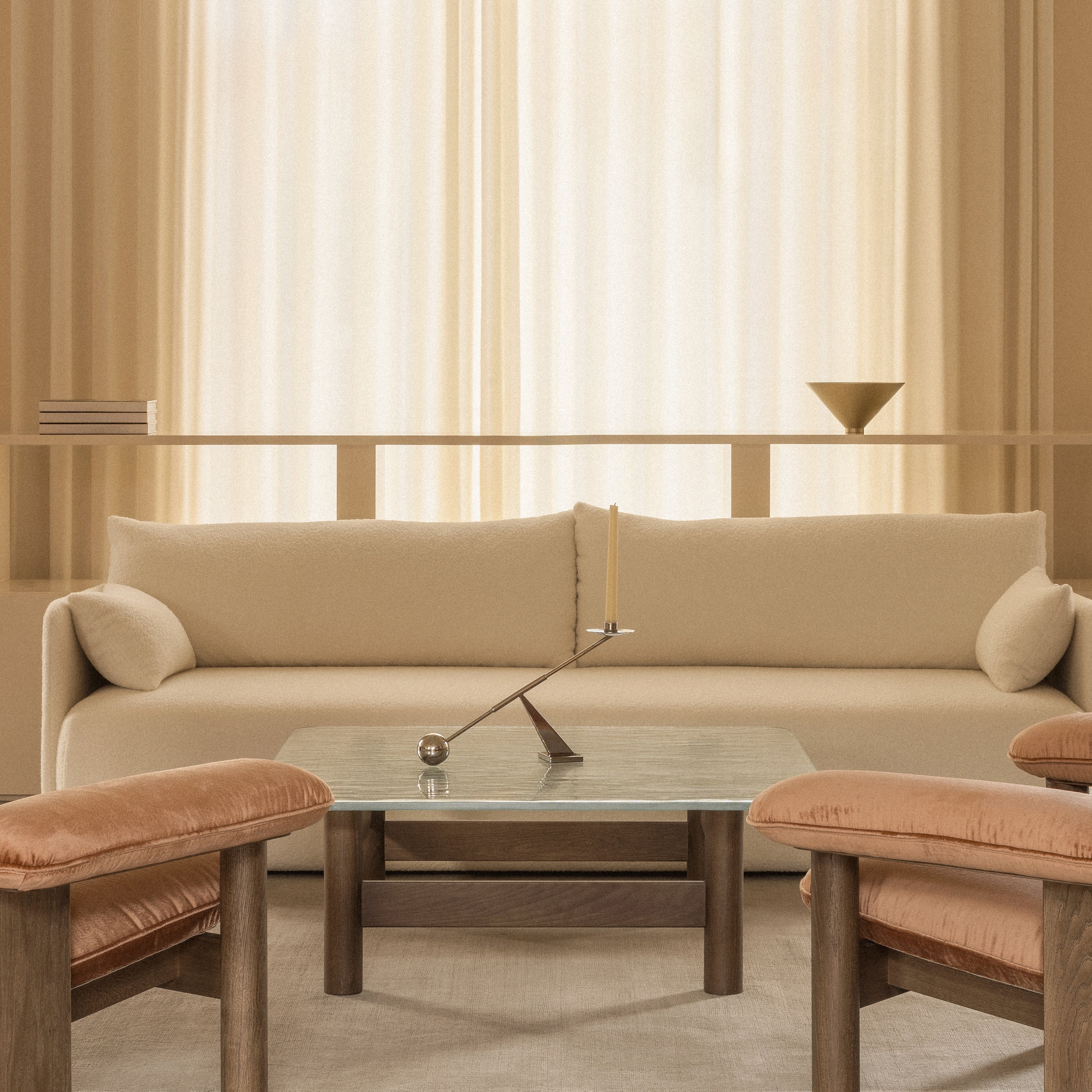 Brasilia Lounge Table - Quick Ship