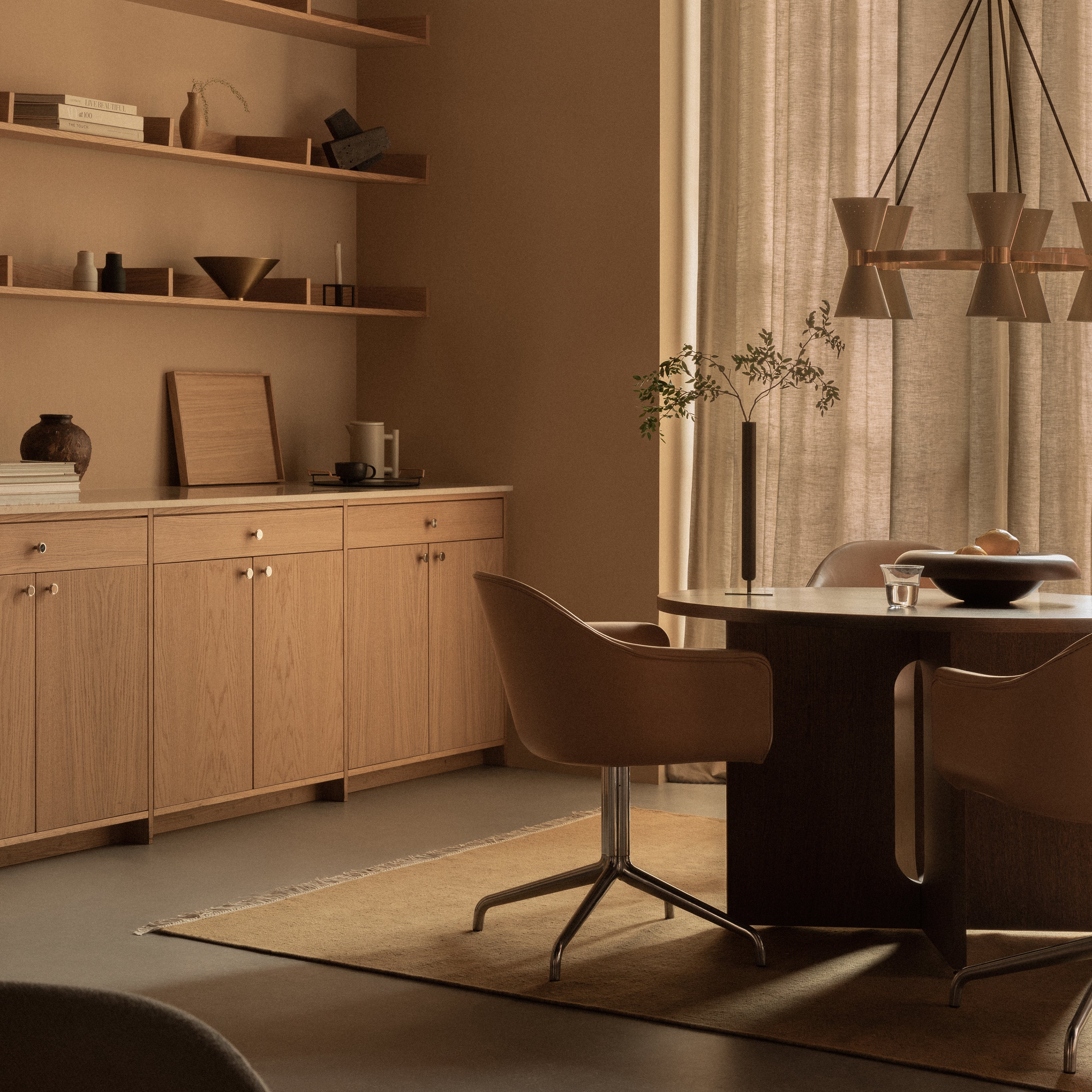 Harbour Dining Chair Star Base with Return: Fully Upholstered