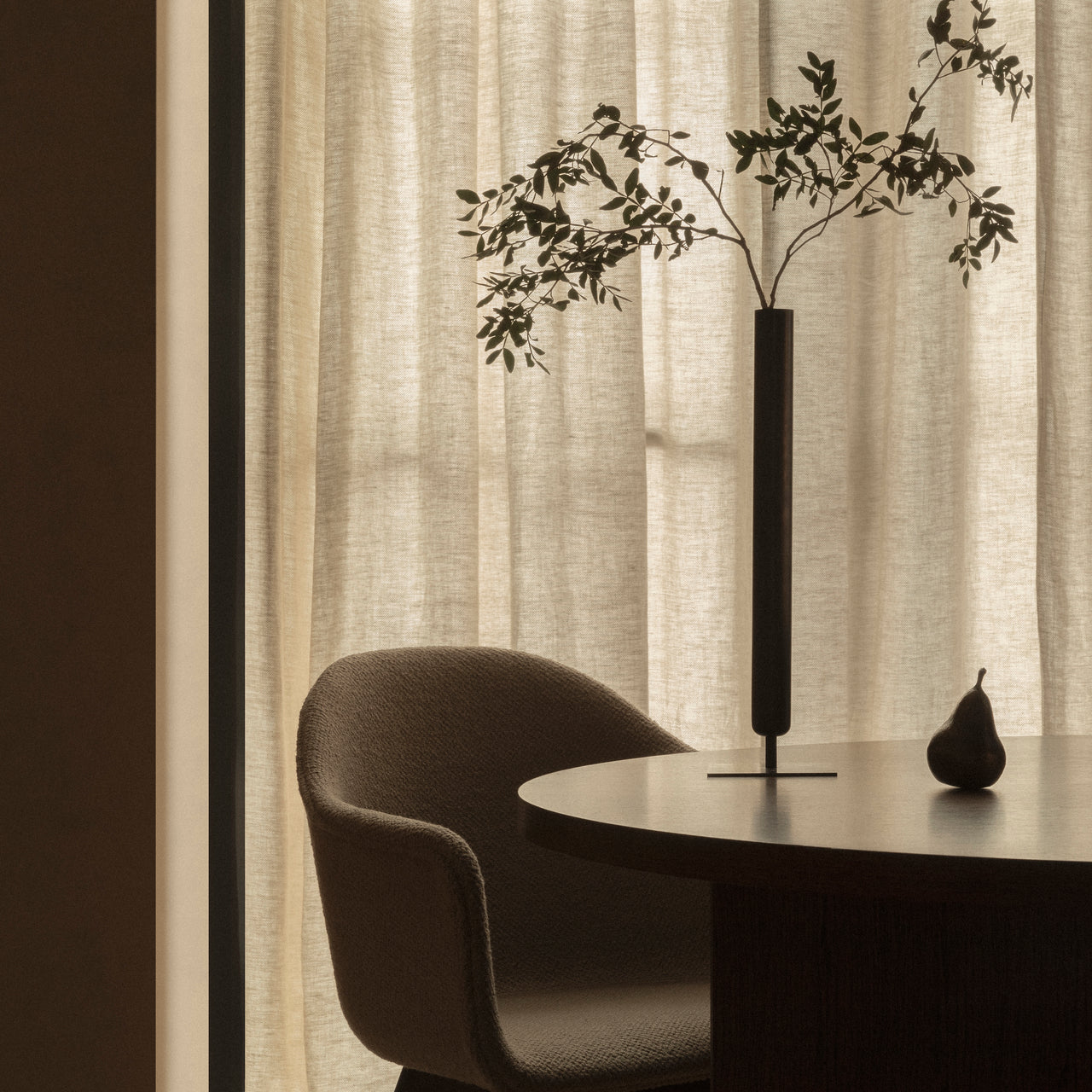Harbour Dining Chair: Wood Base Upholstered