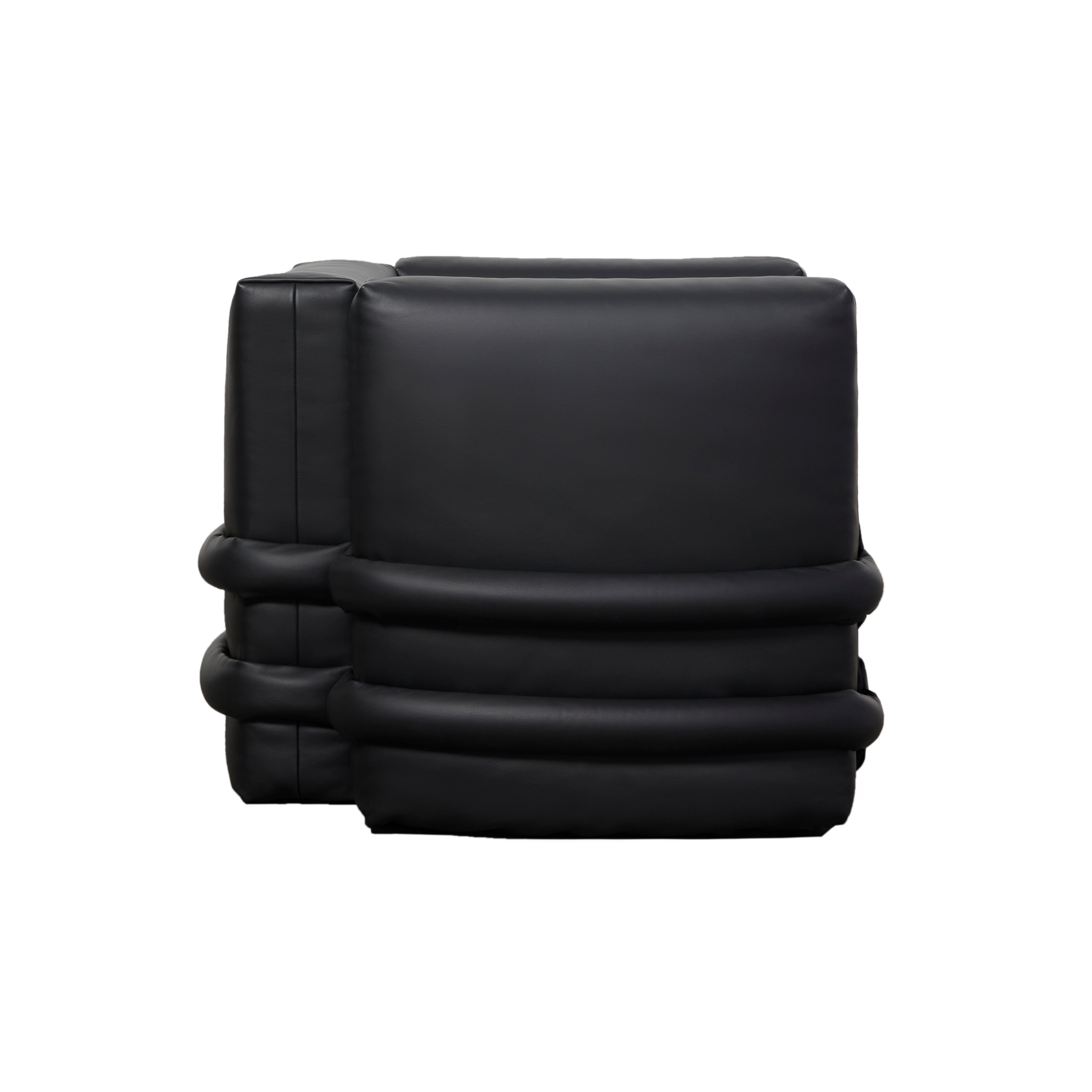 Pillow Sofa Armchair: Leather + Panama Leather