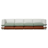 Pillow Modular Sofa: Leather + Configuration 1