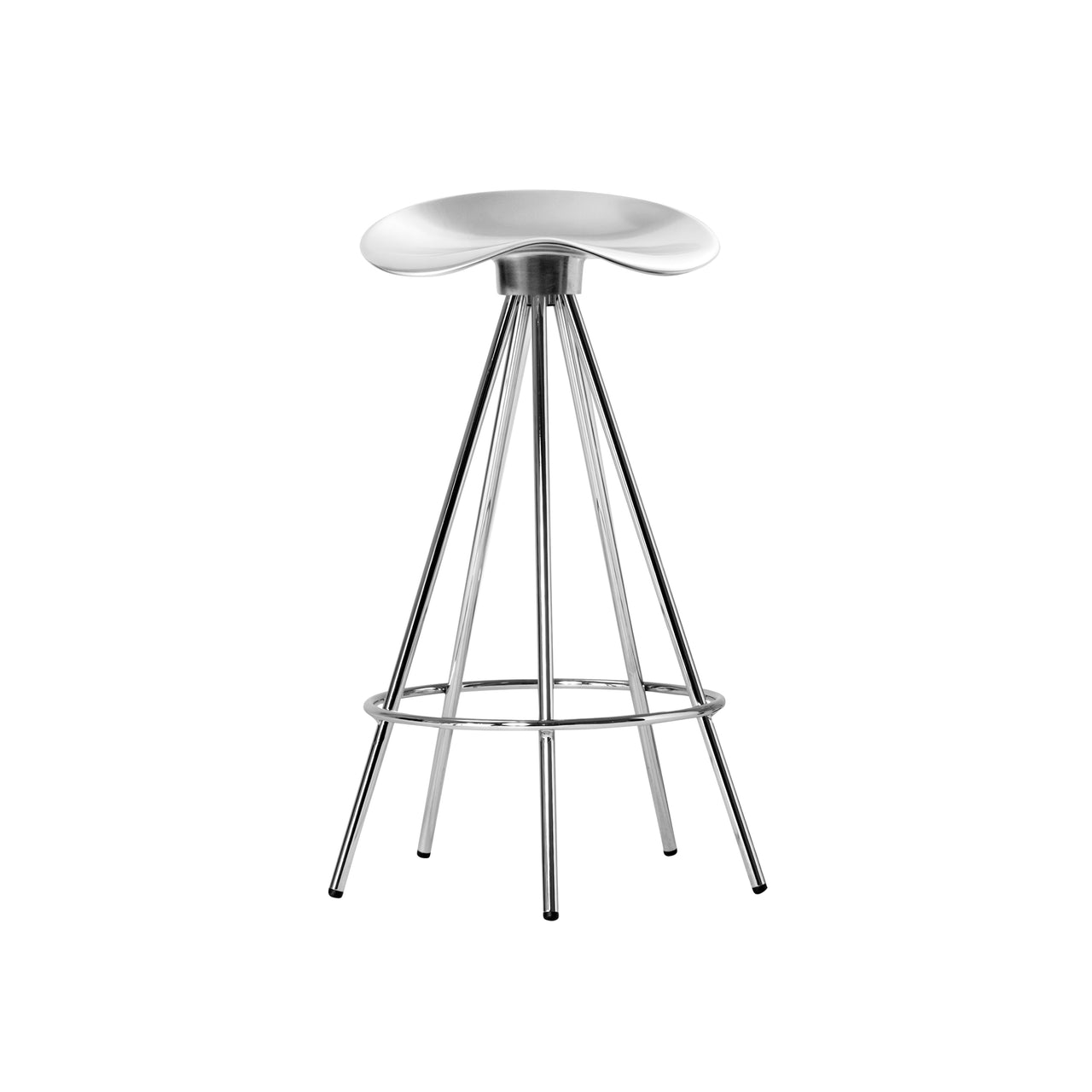Jamaica Bar + Counter Stool: Counter + Aluminum + Chrome