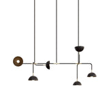 Beaubien Suspension 08 Lamp with Domes: Brass