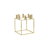 Kubus Candleholders: Gold-Plated + 8 + Without Base