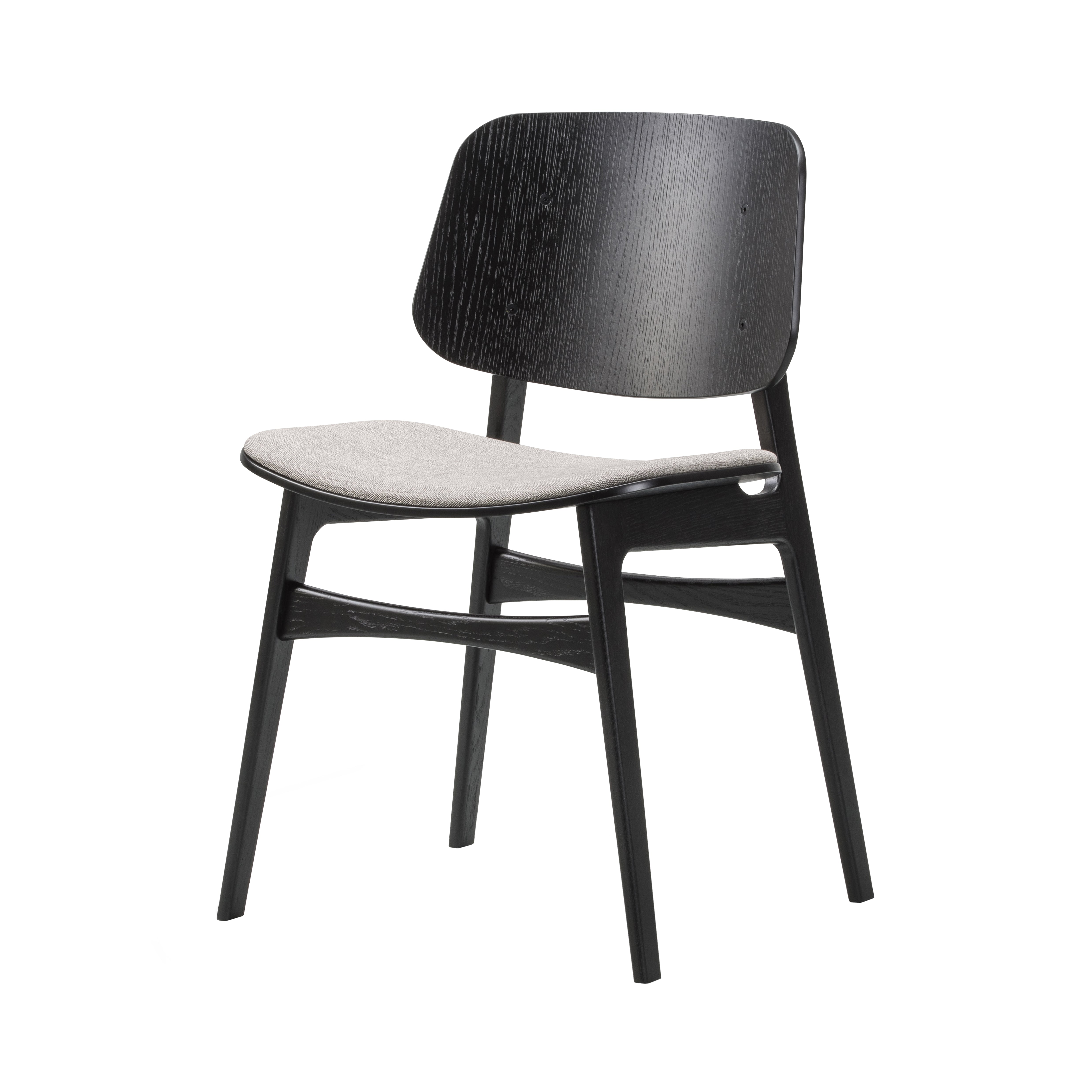 Soborg Chair: Seat Upholstered: Black Lacquered Oak