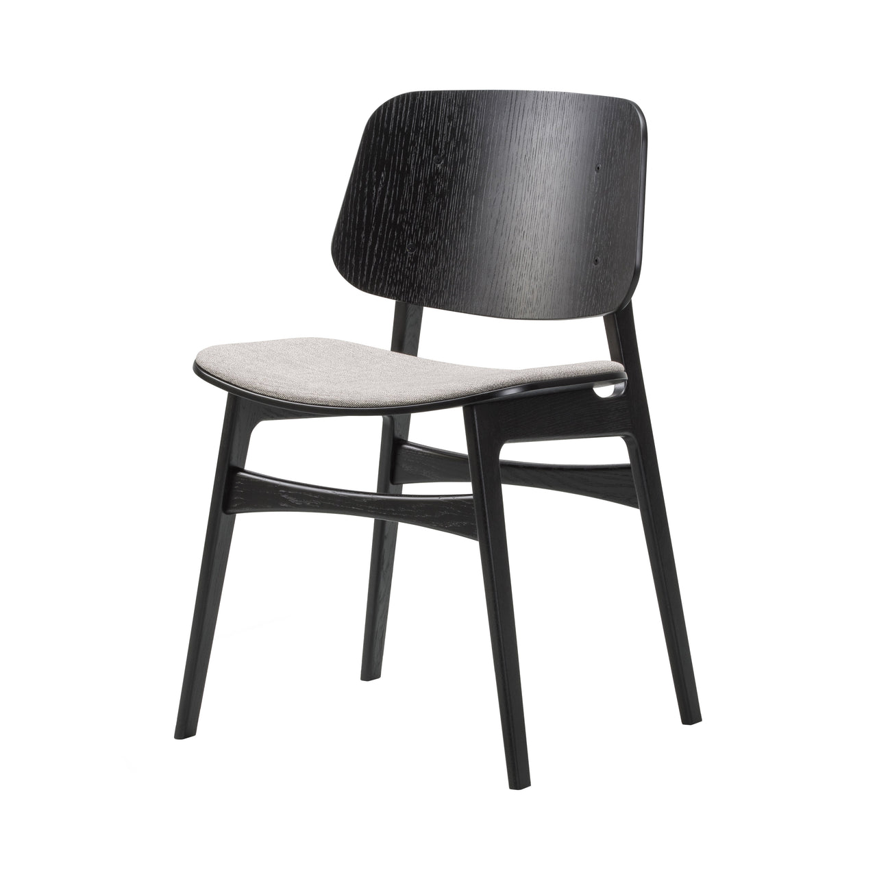Soborg Chair: Seat Upholstered: Black Lacquered Oak