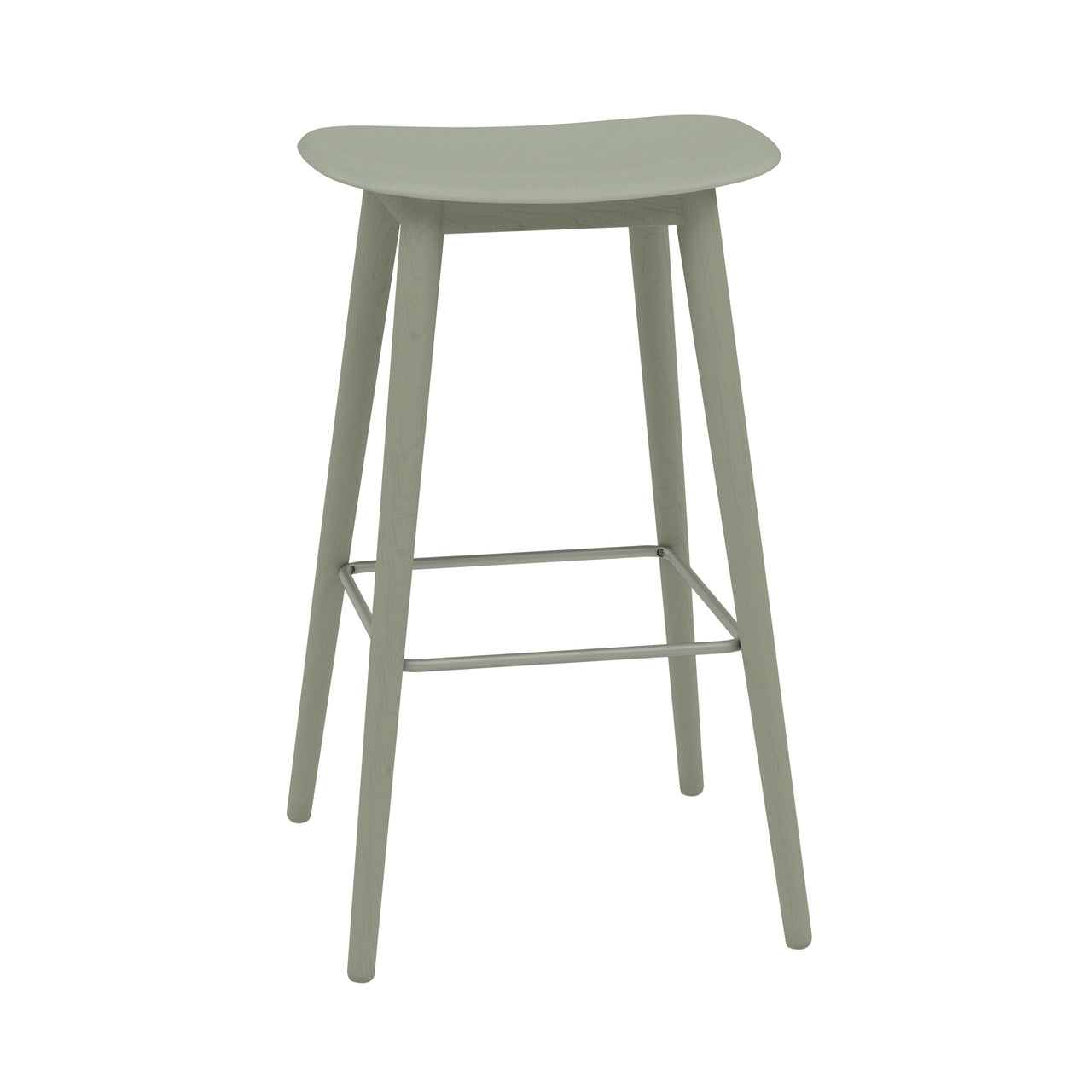 Fiber Bar + Counter Stool: Wood Base +
Bar + Dusty Green + Dusty Green