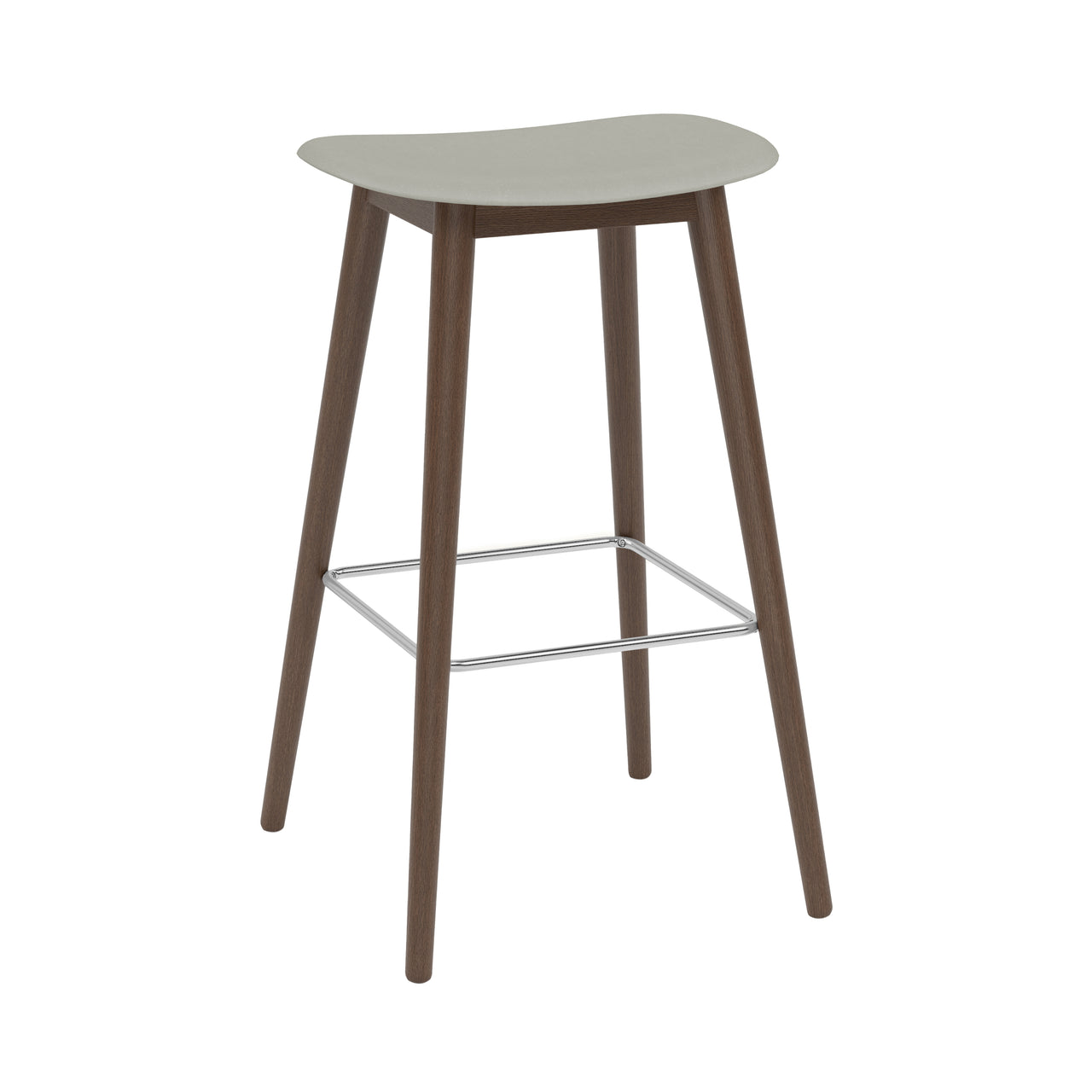 Fiber Bar + Counter Stool: Wood Base +
Bar + Stained Dark Brown + Grey