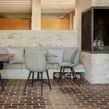 Beetle Dining Chair: Black Plastic Base + Fully Upholstered