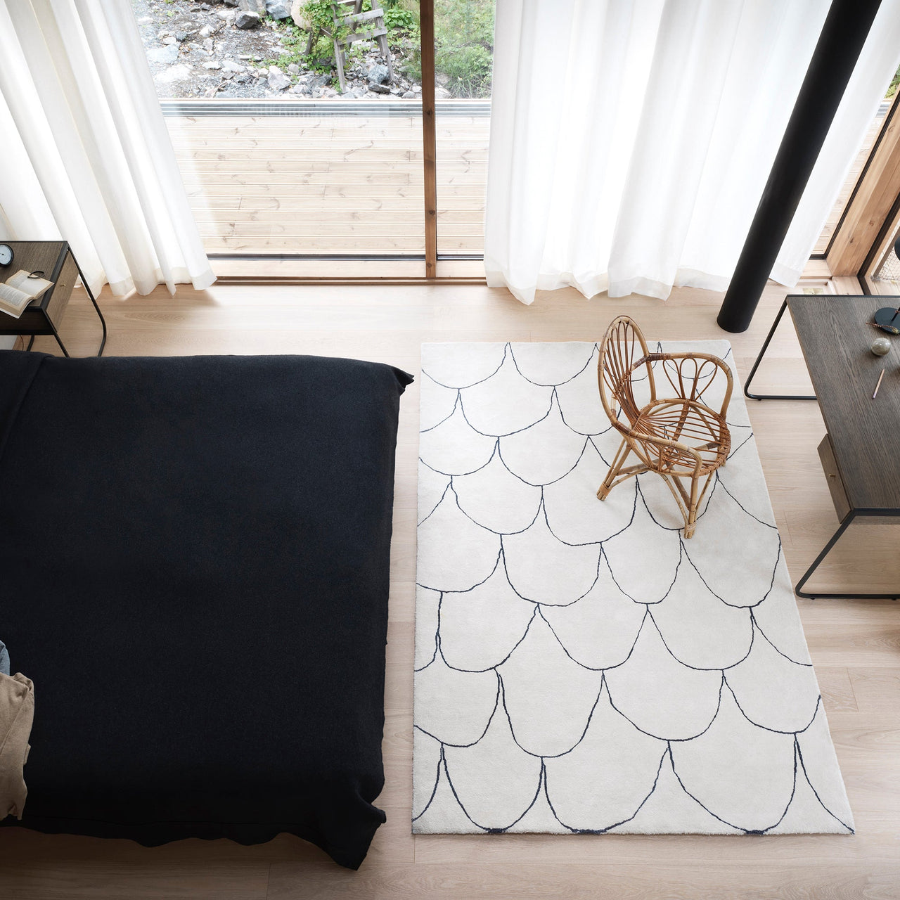 Fish Platinum Rug: Large