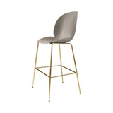 Beetle Bar + Counter Chair: Felt Glides + Bar + New Beige + Brass Semi Matt