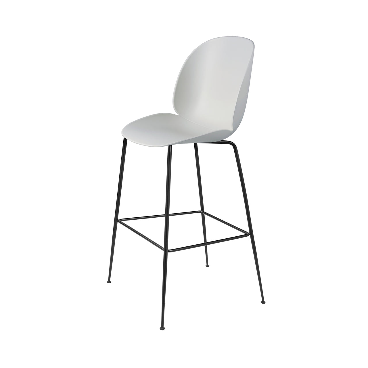 Beetle Bar + Counter Chair: Bar + Lunar Grey + Black Matt
