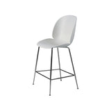 Beetle Bar + Counter Chair: Felt Glides + Counter + Lunar Grey + Black Chrome
