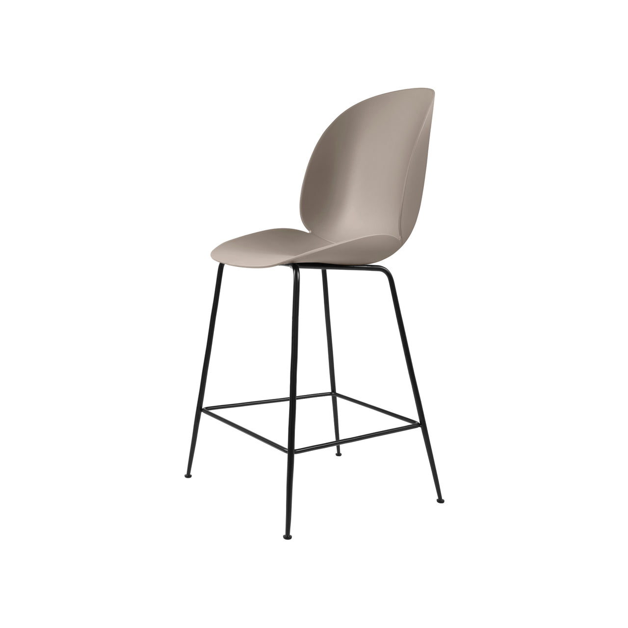 Beetle Bar + Counter Chair: Counter + New Beige + Black Matt