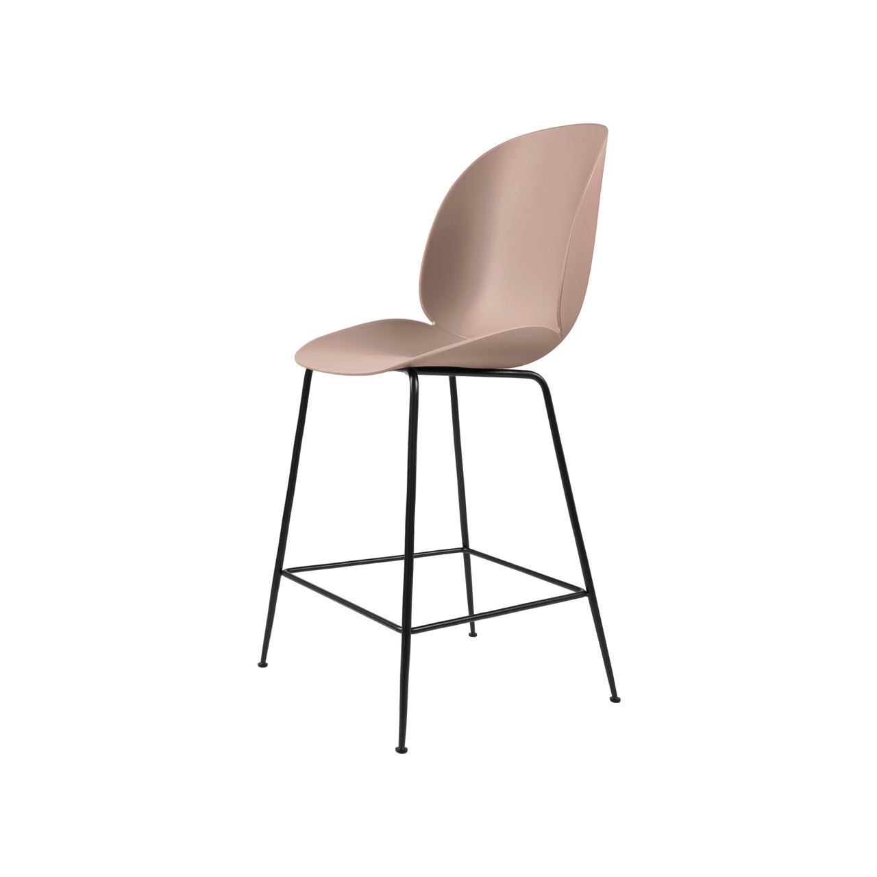 Beetle Bar + Counter Chair: Counter + Sweet Pink + Black Matt