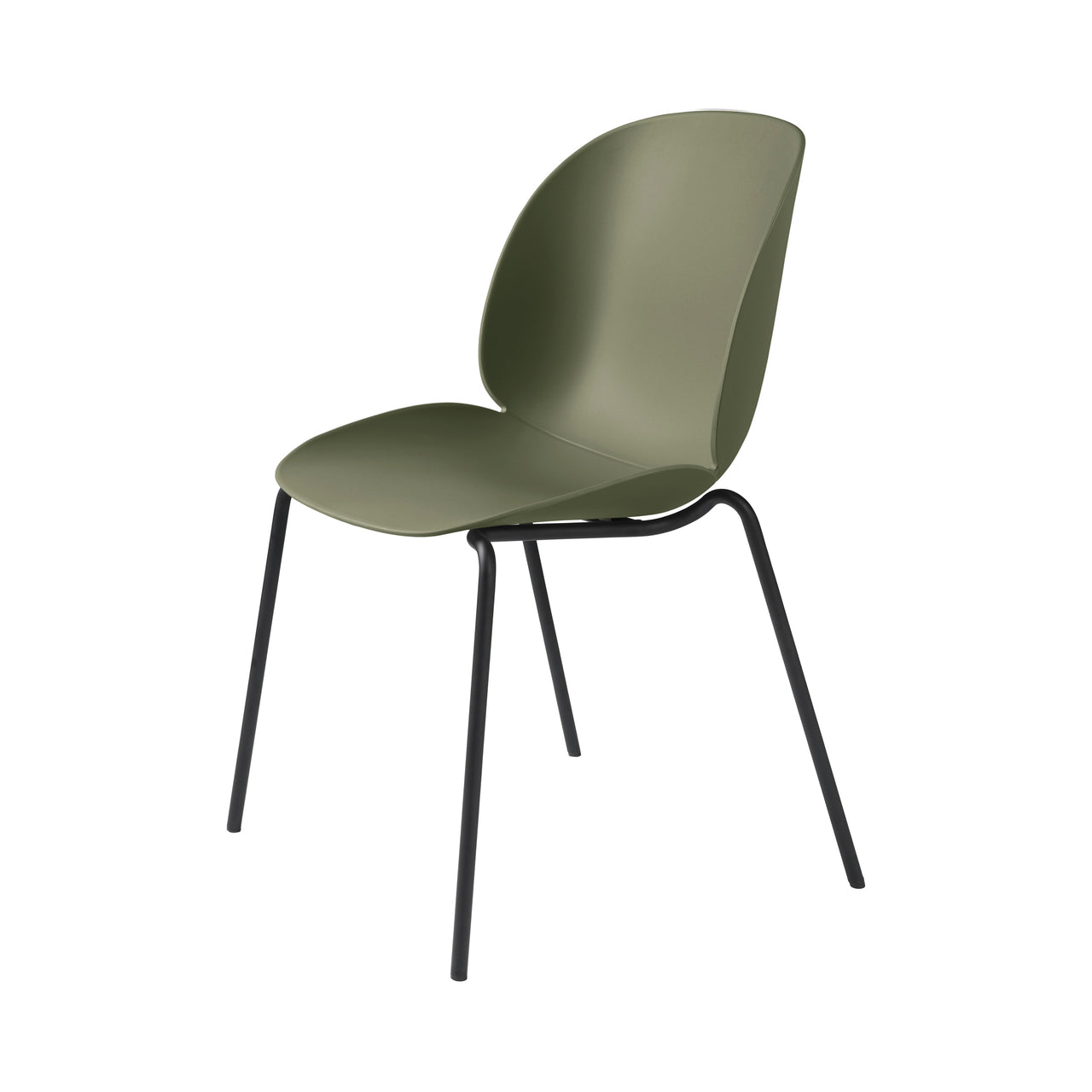 Beetle Dining Chair: Stacking Base + Fern Green