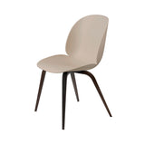 Beetle Dining Chair: Wood Base + New Beige + Smoked Oak