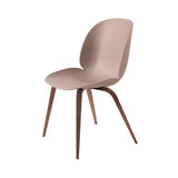 Beetle Dining Chair: Wood Base + Sweet Pink + American Walnut