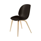 Beetle Dining Chair: Wood Base + Mocha Brown + Oak