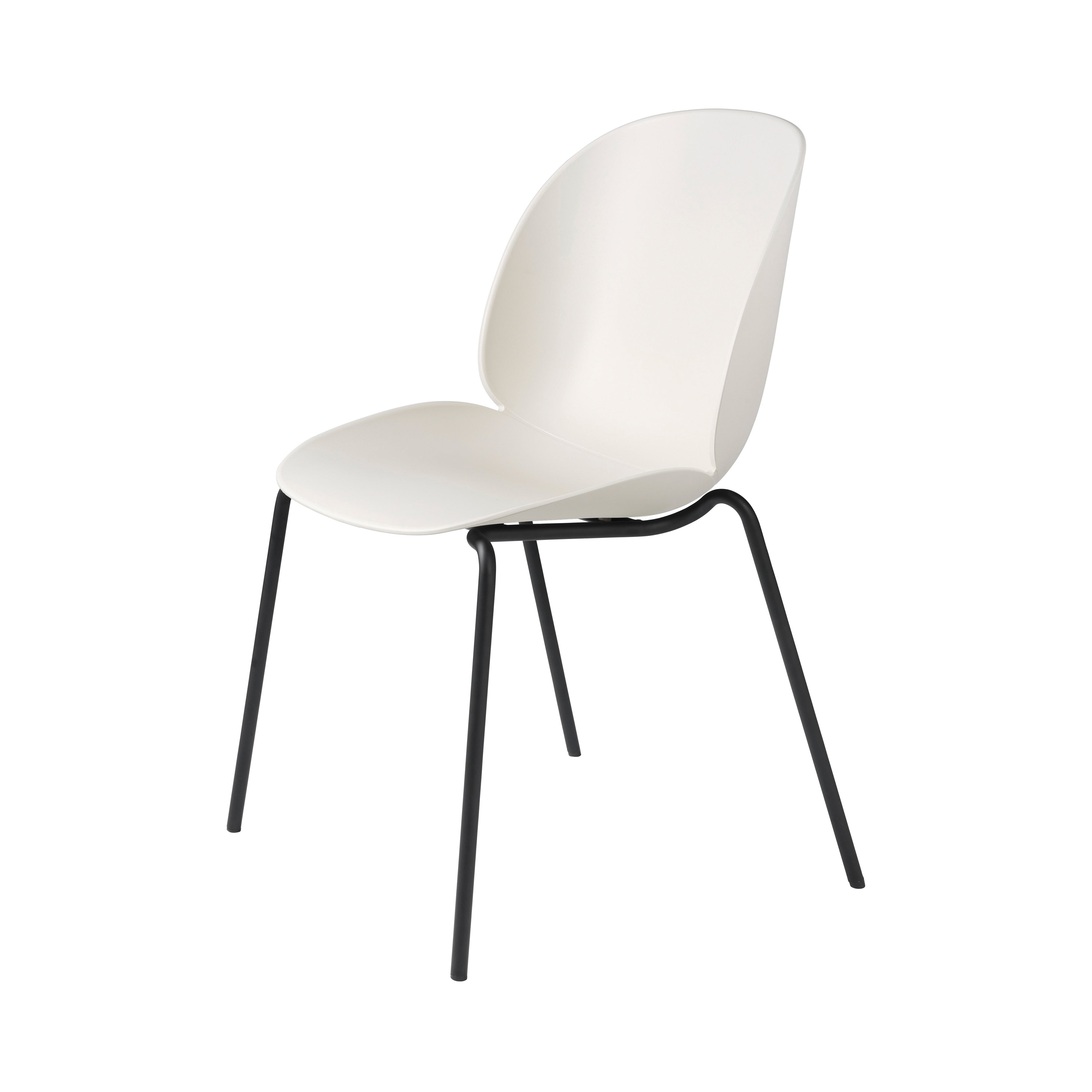 Beetle Dining Chair: Stacking Base + Alabaster White