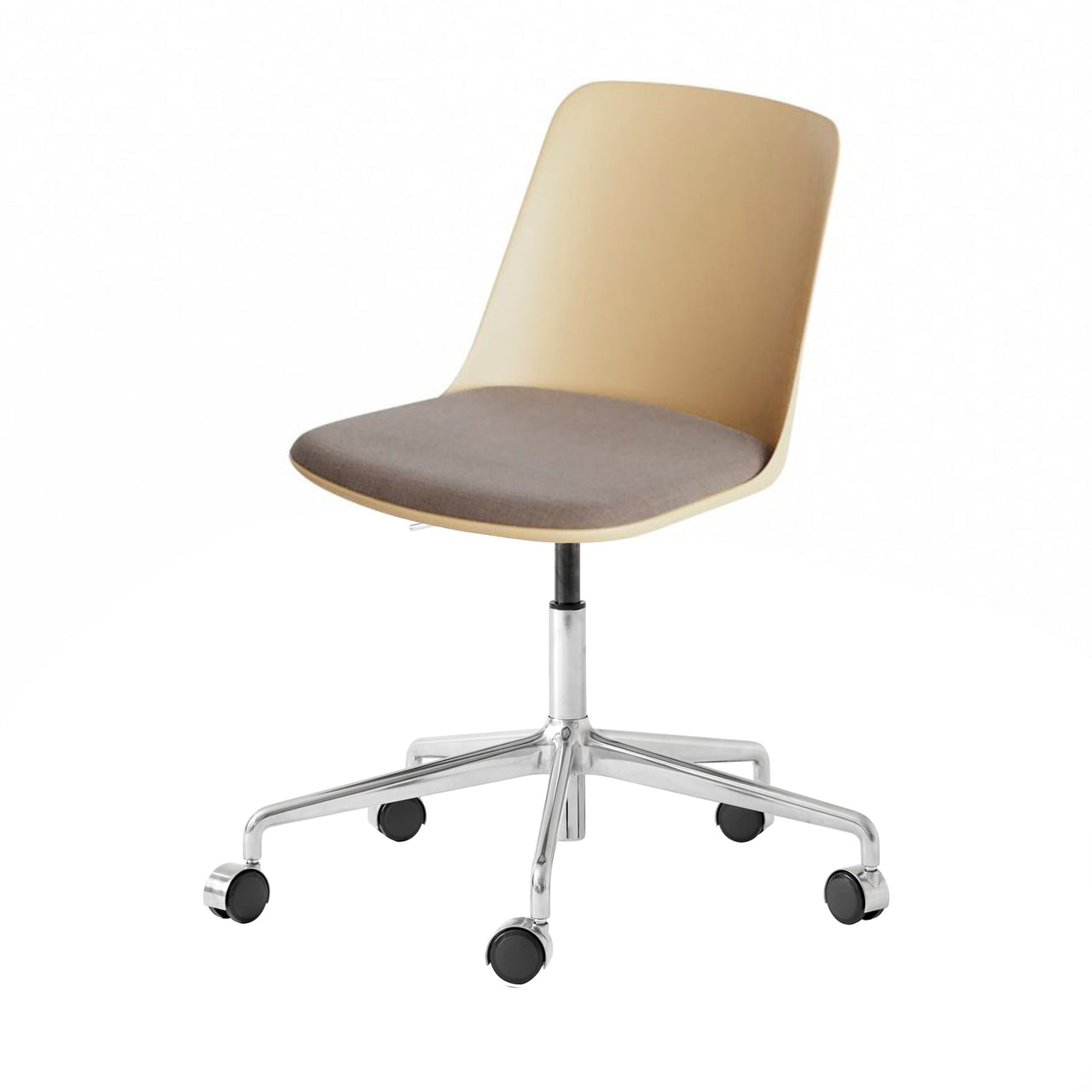 Rely Chair HW29: Sand Beige + Polished Aluminum
