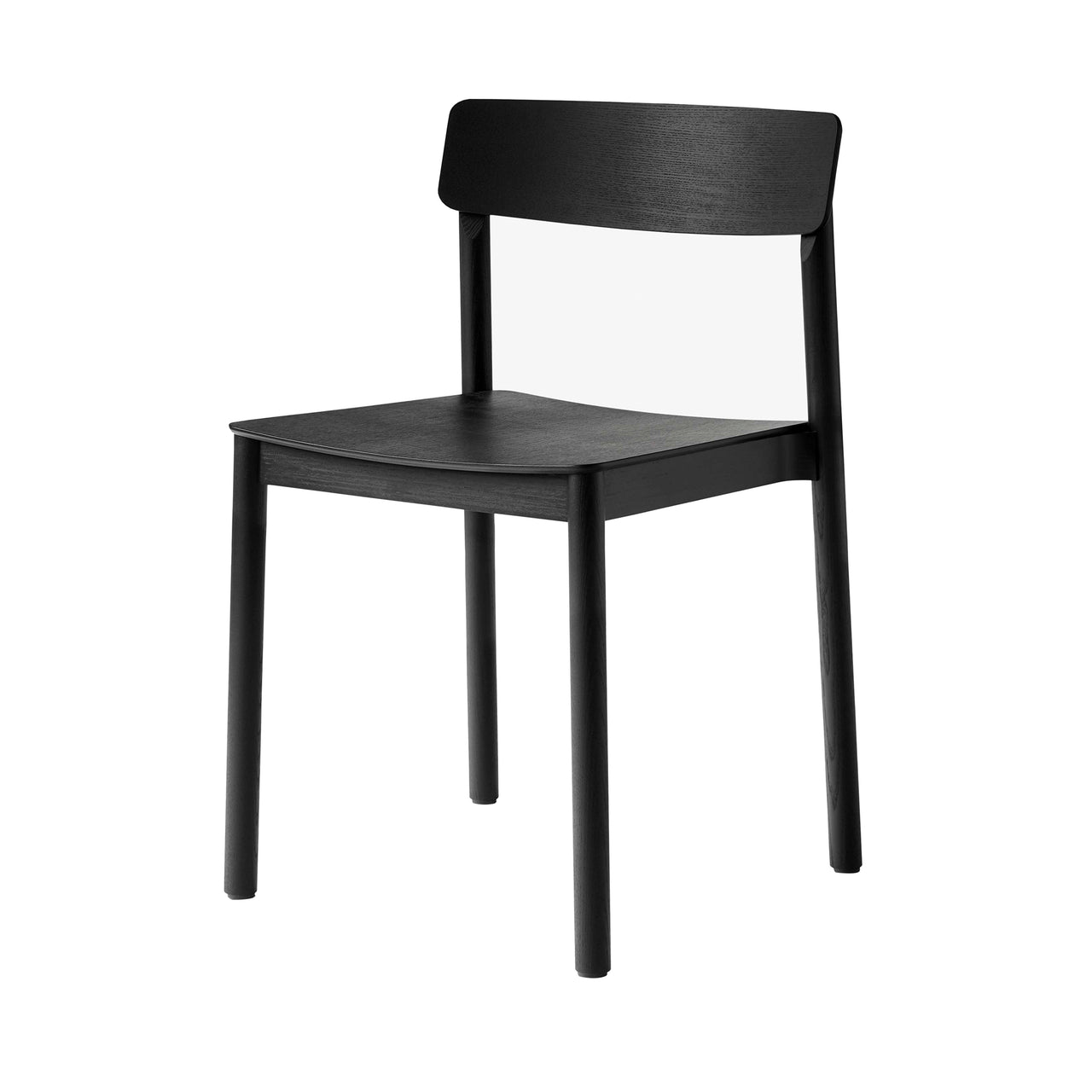 Betty Stacking Chair TK2: Set of 2 + Black Lacquered Oak