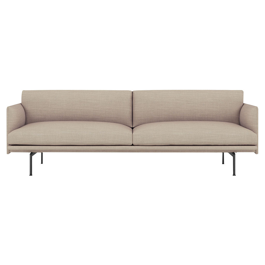 Outline 3-Seater Sofa: Black