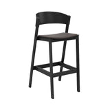 Cover Bar Stool: Upholstered + Black + Without Footrest