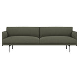 Outline 3-Seater Sofa: Black + Fiord 961