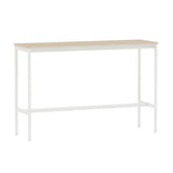 Base High Table: 160 + High + Narrow + Oak Veneer + Plywood Edge + White