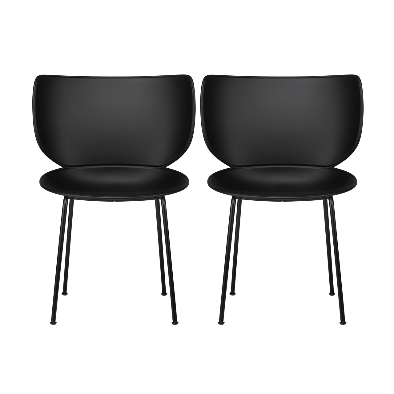 Hana Chair: Set + 2 + Black + Black