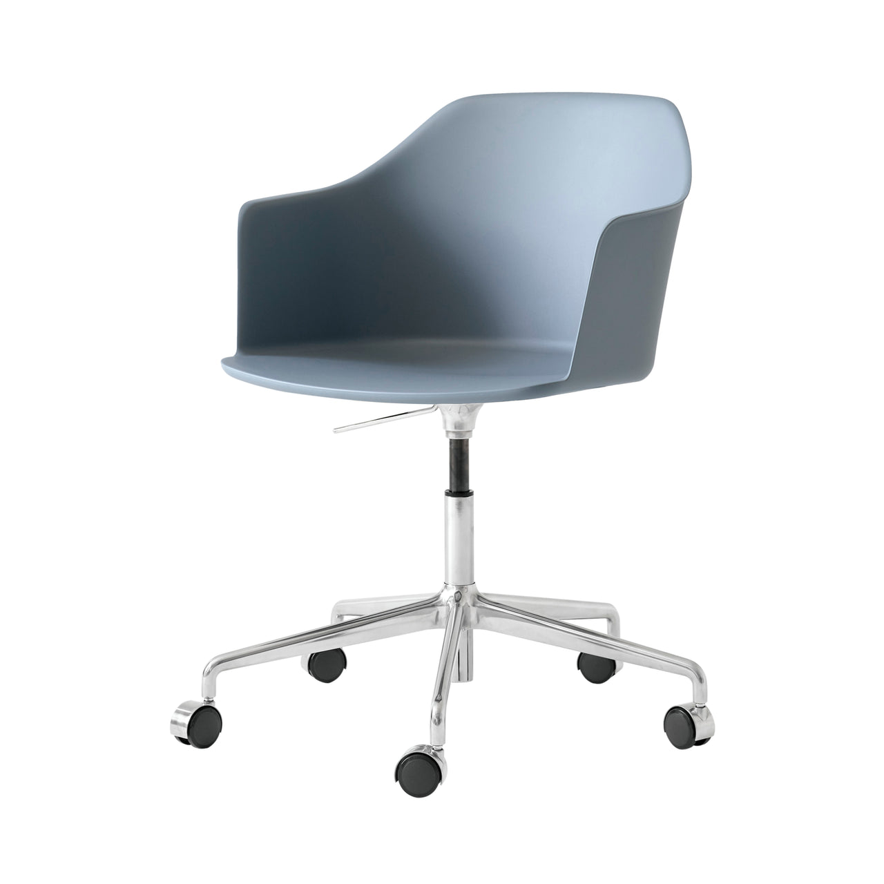 Rely Armchair HW53: Light Blue + Polished Aluminum