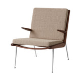 Boomerang Armchair HM2: Oiled Walnut + Stainless Steel