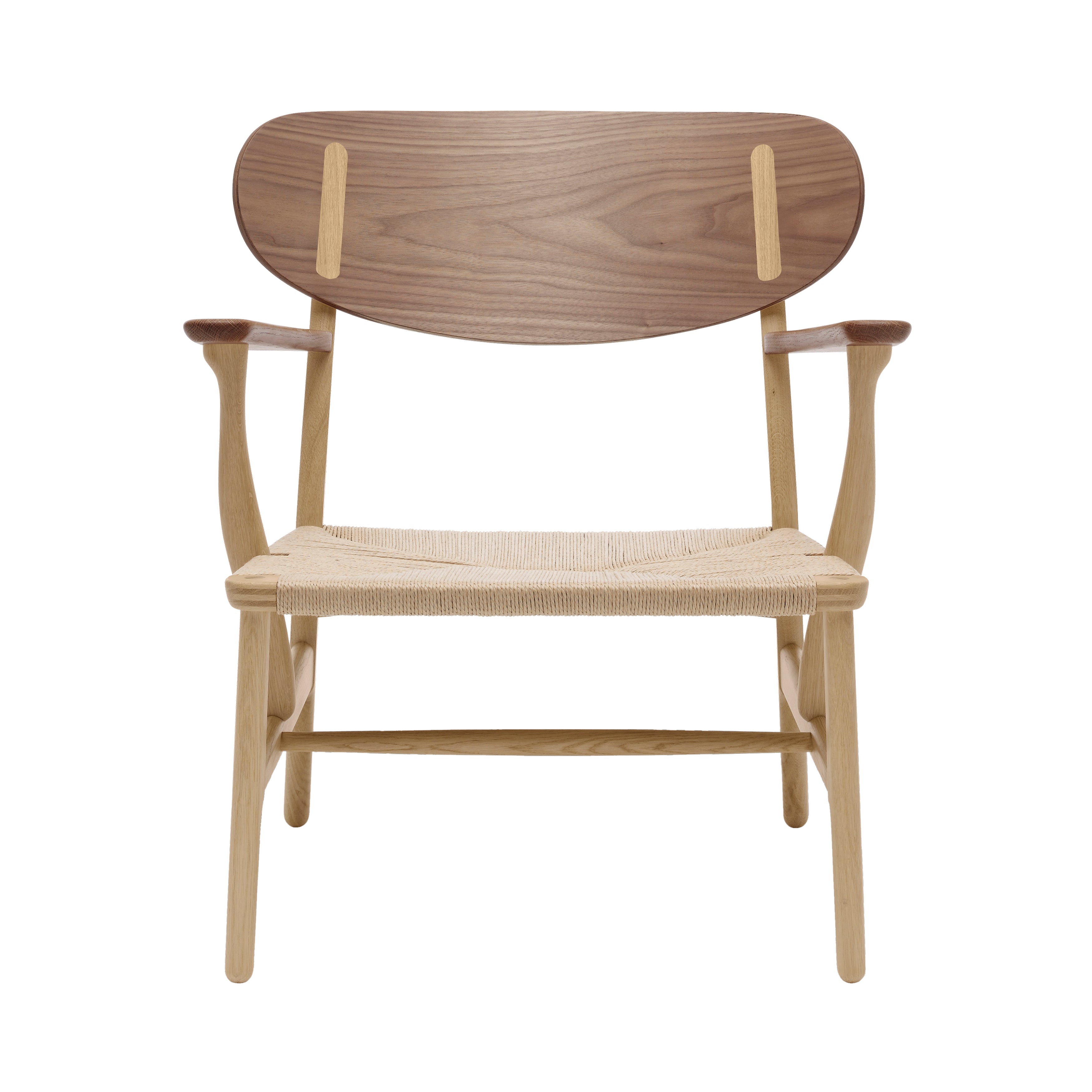 CH22 Lounge Chair: Natural + Oiled Oak + Walnut