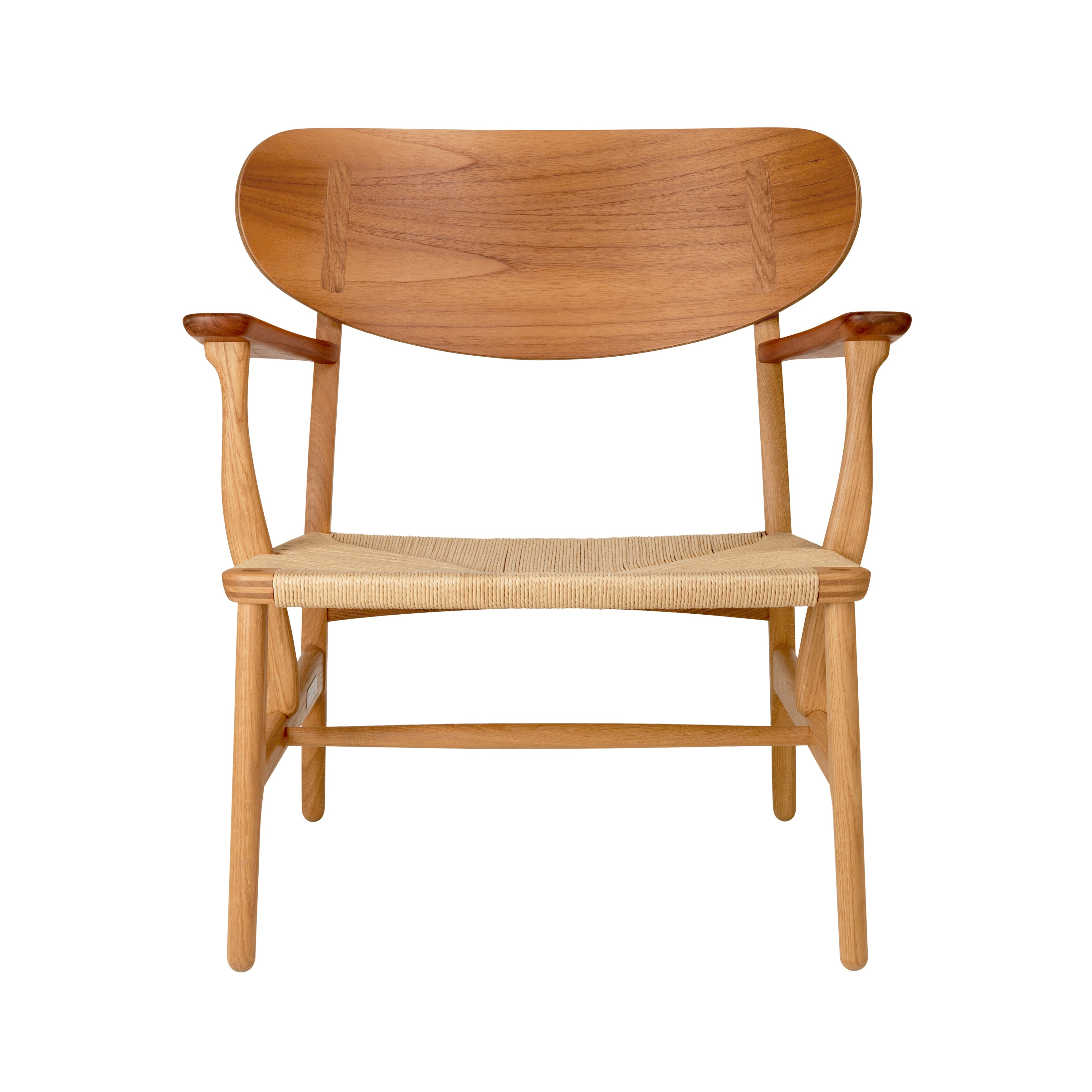 CH22 Lounge Chair: Natural + Oiled Oak + Teak