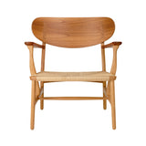 CH22 Lounge Chair: Natural + Oiled Oak + Teak