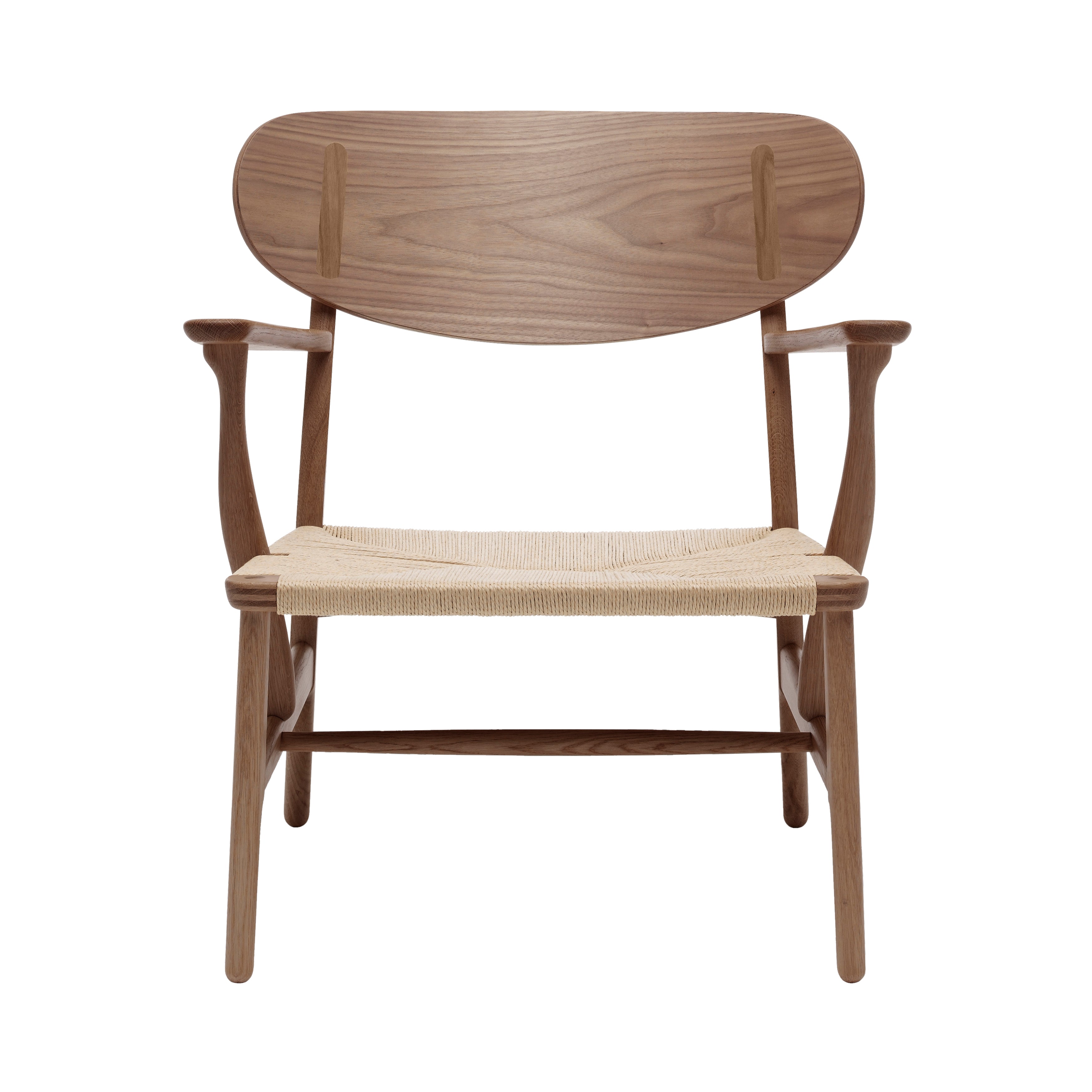 CH22 Lounge Chair: Natural + Oiled Walnut