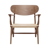 CH22 Lounge Chair: Natural + Oiled Walnut