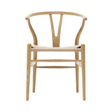 CH24 Wishbone Chair: Natural + Lacquered Oak