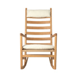 CH45 Rocking Chair with Cushion: Natural + Oiled Oak