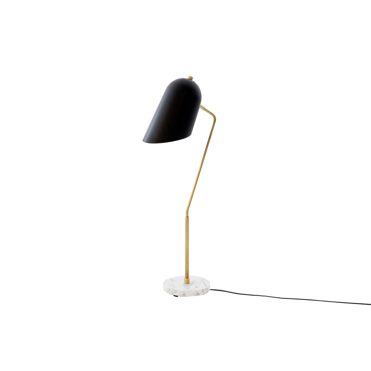Cliff Table Lamp: Black + Brass