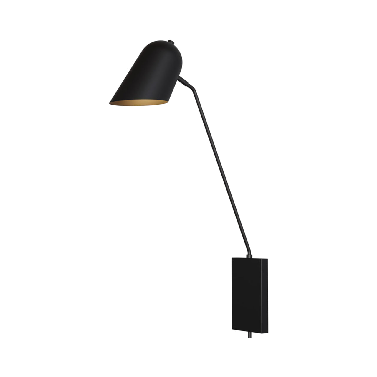 Cliff Wall Lamp: Black + Graphite + Hardwire