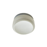 Copia Flush Mount: Frosted + Natural Anodized