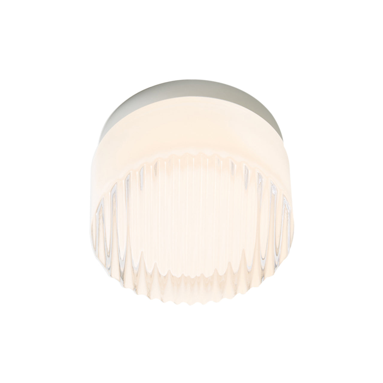 Crisp IP65 Flush Mount: White Interior + Natural Anodized