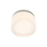 Crisp IP65 Flush Mount: White Interior + Natural Anodized