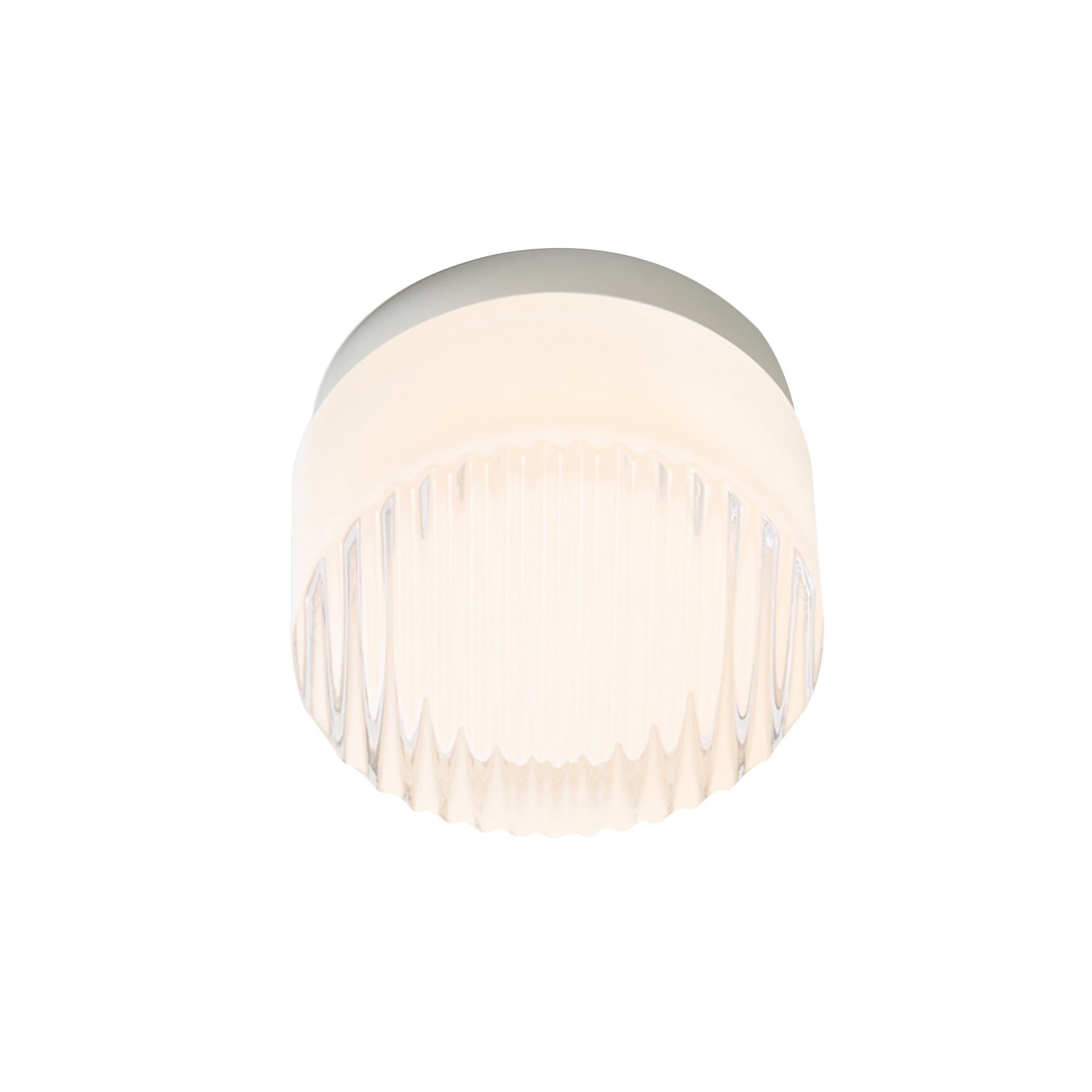 Crisp IP65 Flush Mount: White Interior + Natural Anodized